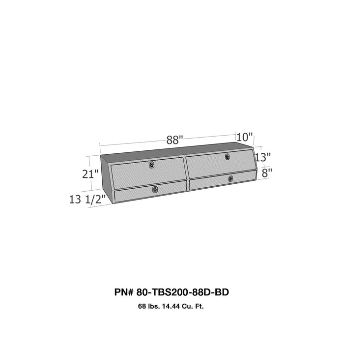 Westin 80-TBS200-88D-BD Brute Contractor TopSider Tool Box - Truck Part Superstore