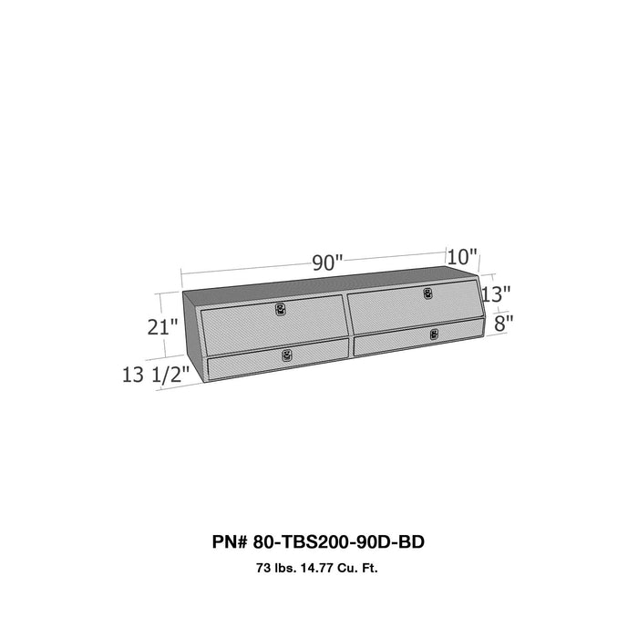 Westin 80-TBS200-90D-BD Brute Contractor TopSider Tool Box - Truck Part Superstore