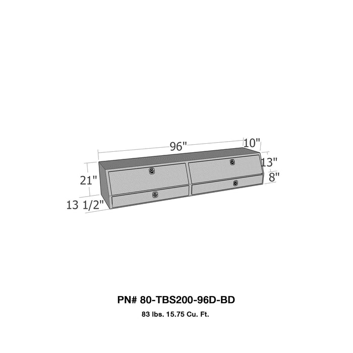 Westin 80-TBS200-96D-BD Brute Contractor TopSider Tool Box - Truck Part Superstore