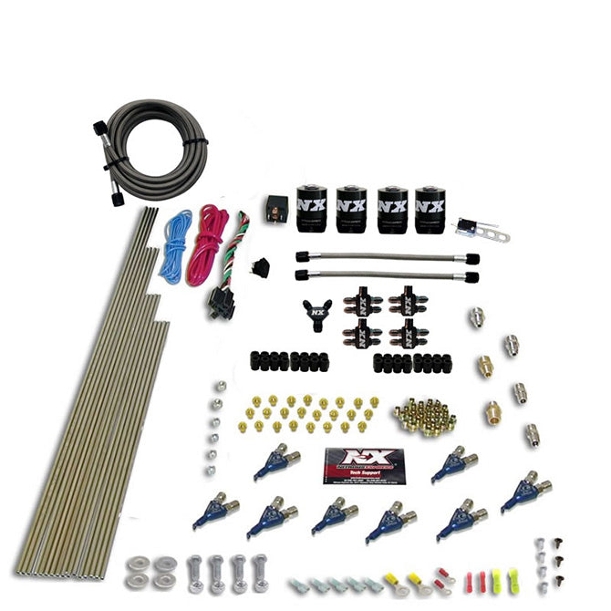 Nitrous Express 80001-00 8 CYL PIRANHA DIRECT PORT; 4 SOLENOIDS; WITH NO BOTTLE (200-500HP JETTING) - Truck Part Superstore