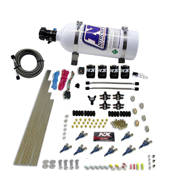 Nitrous Express 80001-05 8 CYL PIRANHA DIRECT PORT; 4 SOLENOIDS; WITH 5LB BOTTLE (200-500HP JETTING) - Truck Part Superstore