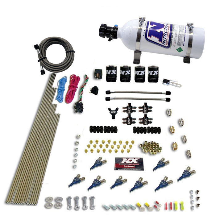 Nitrous Express 80001EFI-05 8 CYL PIRANHA DIRECT PORT; 4 SOLENOIDS; WITH 5LB BOTTLE (200-500HP EFI JETs) - Truck Part Superstore