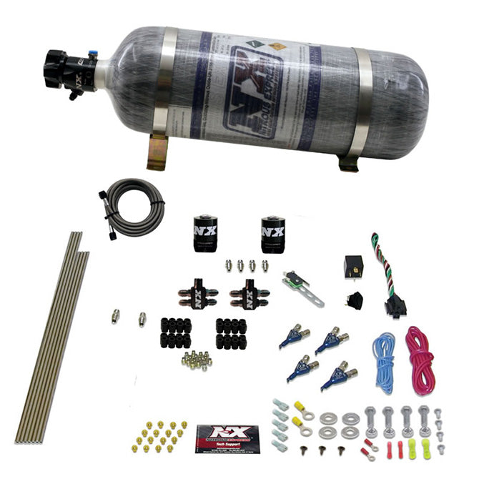 Nitrous Express 80004-12 4-CYL GAS (100-150-200-250HP) WITH COMPOSITE BOTTLE - Truck Part Superstore