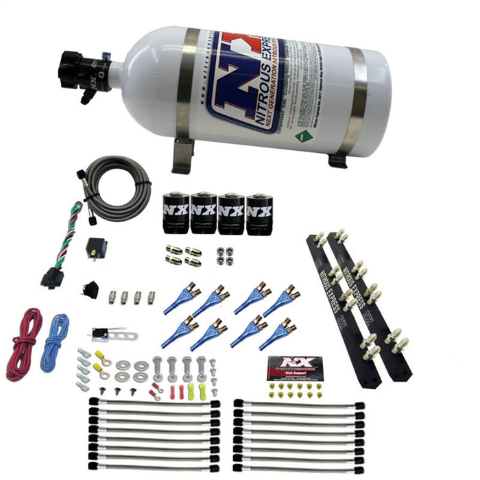 Nitrous Express 80009-10 8-CYL SOFT LINE; SHARK; RAIL; 10LB BOTTLE - Truck Part Superstore