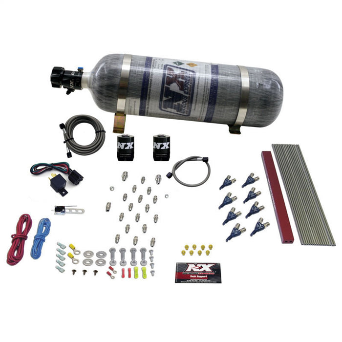Nitrous Express 80010-12 8 CYLINDER LT1; LS1 PRO PIRANHA NOZZLE GAS WITH COMPOSITE BOTTLE - Truck Part Superstore