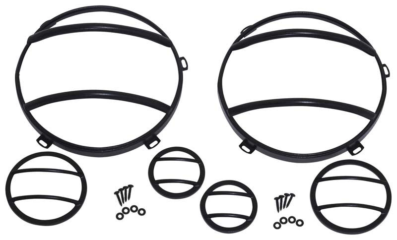 Kentrol 80013 Jeep JK Headlight and Marker Cover Set 6 Pieces 07-18 Wrangler JK Textured Black Kentrol - Truck Part Superstore