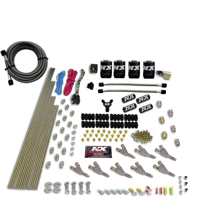 Nitrous Express 80016-00 VORTECH NOZZLE SYSTEM (200-500HP) GAS W/DIST. BLOCK/4 SOLENOIDS LESS BOTTLE - Truck Part Superstore