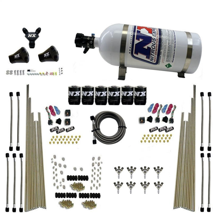 Nitrous Express 80020-10 8-CYL TRIPLE-D DRY DIRECT PORT; 3 STAGE DRY; 6 SOLENOIDS; W/10LB BOTTLE - Truck Part Superstore