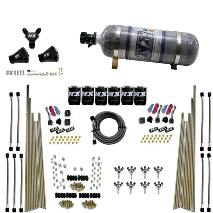 Nitrous Express 80020-12 8-CYL TRIPLE-D DRY DIRECT PORT; 3 STAGE DRY; 6 SOLENOIDS W/12LB BOTTLE - Truck Part Superstore