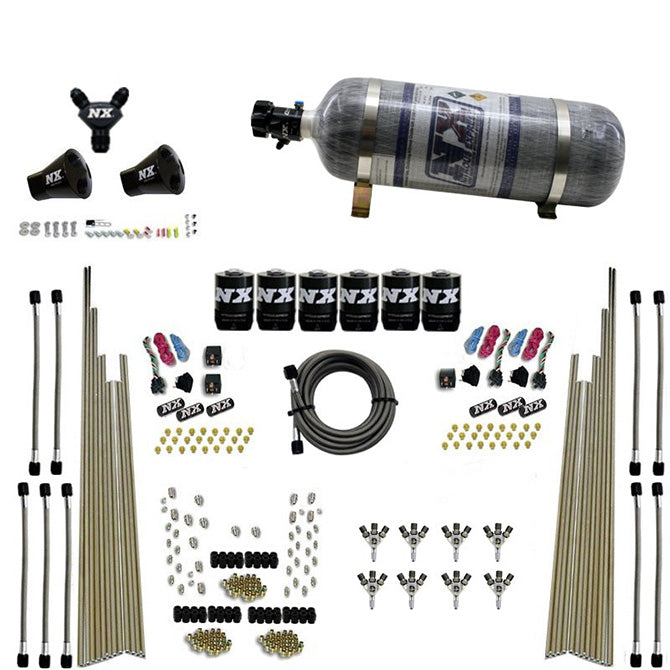 Nitrous Express 80020-12 8-CYL TRIPLE-D DRY DIRECT PORT; 3 STAGE DRY; 6 SOLENOIDS W/12LB BOTTLE - Truck Part Superstore