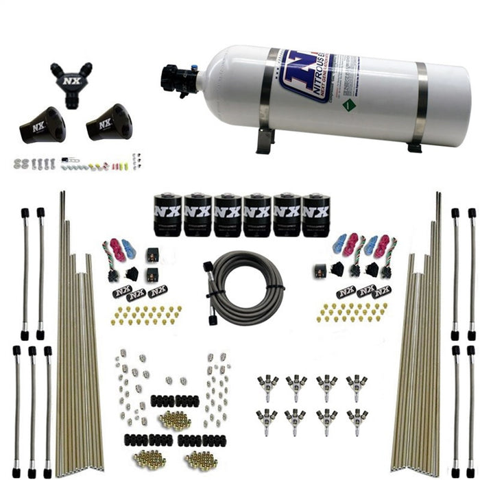 Nitrous Express 80020-15 8-CYL TRIPLE-D DRY DIRECT PORT; 3 STAGE DRY; 6 SOLENOIDS W/15LB BOTTLE - Truck Part Superstore