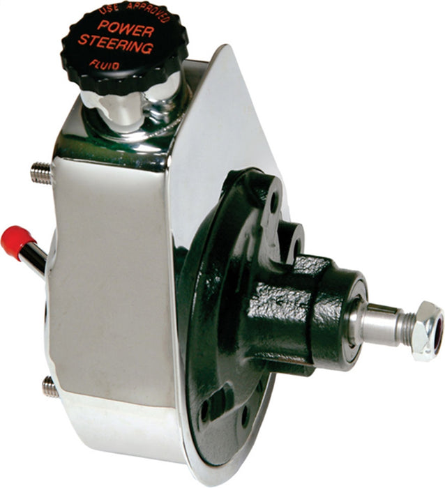 Borgeson 800311 P/S Pump; Saginaw Self Contained; Chrome; GM Pressure - Truck Part Superstore