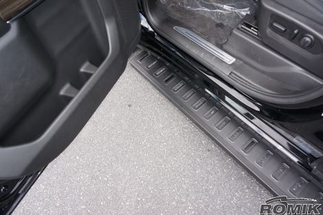 Romik 80033419 2019-Present Chevrolet Silverado Extended Cab Running Boards ROF-T Side Steps Black Romik - Truck Part Superstore