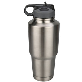 Bulldog Winch 80052-L-BDW 30oz 304 Stainless Tumbler Double Wall W/Screw On Flip Up Straw Lid BDW Laser Logo Bulldog Winch - Truck Part Superstore