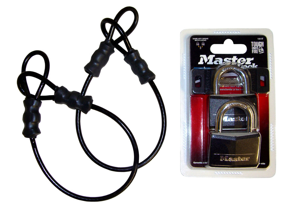 DU-HA 80089 DU-HA® Underseat Storage Lock Kit; Incl. 2 Keys; 2 Locks; 2 Cables; Black; - Truck Part Superstore