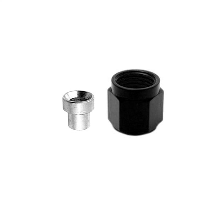 Nitrous Express 80090BLK Nitrous Bottle Nut; 3 AN; B Nut/Sleeve; Black; - Truck Part Superstore