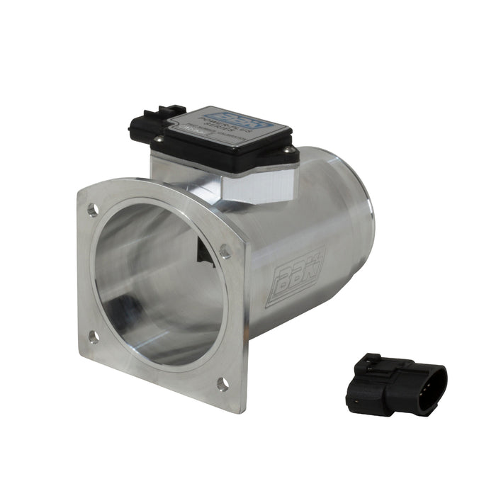 BBK Performance Parts 80095 1994-1995 MUSTANG 5.0 76MM CNC BILLET ALUMINUM MASS AIR METER 24LB CAC - Truck Part Superstore