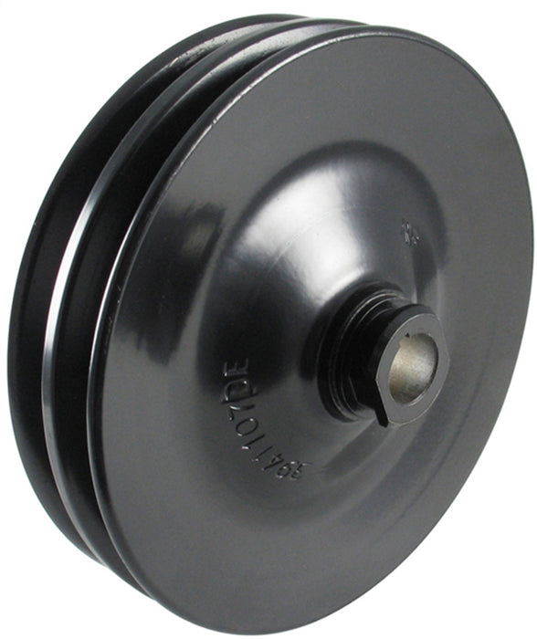 Borgeson 801001 OEM GM Power steering pulley. Steel 2 Row keyway style. Painted black. - Truck Part Superstore