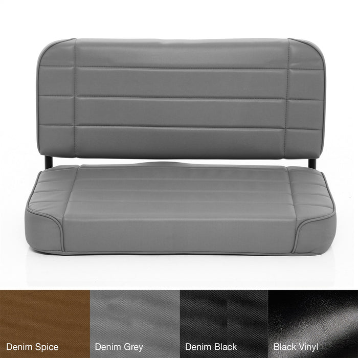 Smittybilt 8011N Rear Seat Standard 55-95 Wrangler CJ/YJ Denim Gray Smittybilt - Truck Part Superstore