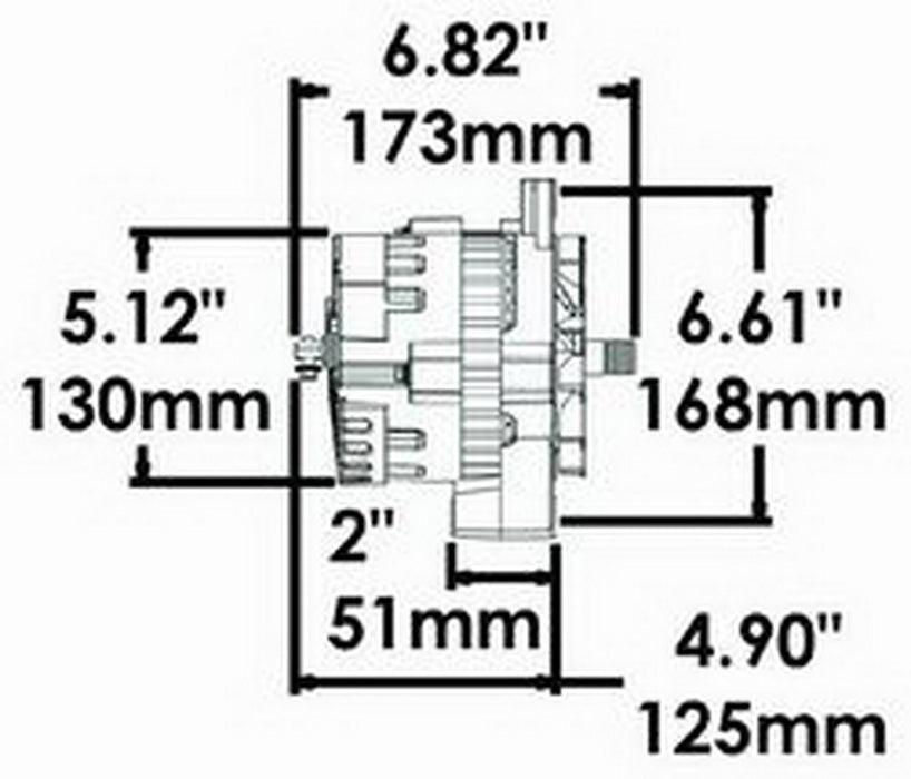 Powermaster Performance 8012 Racing Alternator - Truck Part Superstore