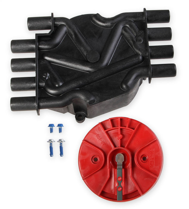 MSD 80173 Distributor Cap And Rotor Kit; For GM V8 Vortec Distributors; Black; - Truck Part Superstore