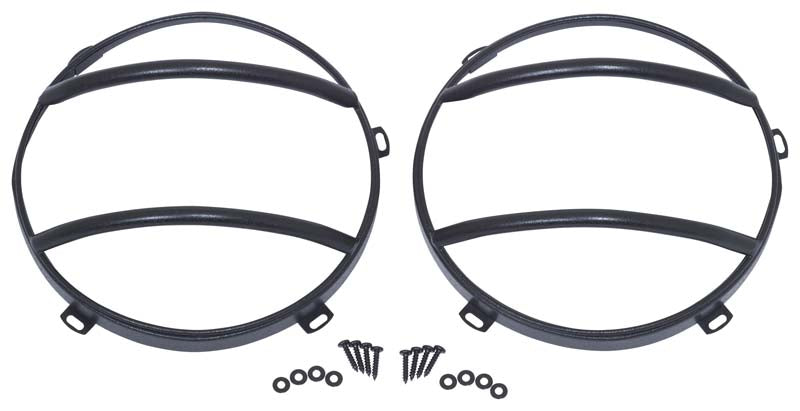 Kentrol 80573 Jeep JK Euro Headlight Guards Pair  07-18 Wrangler JK Textured Black Kentrol - Truck Part Superstore