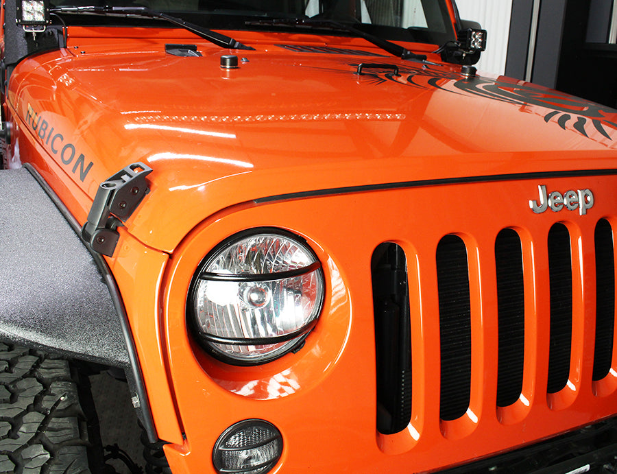 Kentrol 80573 Jeep JK Euro Headlight Guards Pair  07-18 Wrangler JK Textured Black Kentrol - Truck Part Superstore