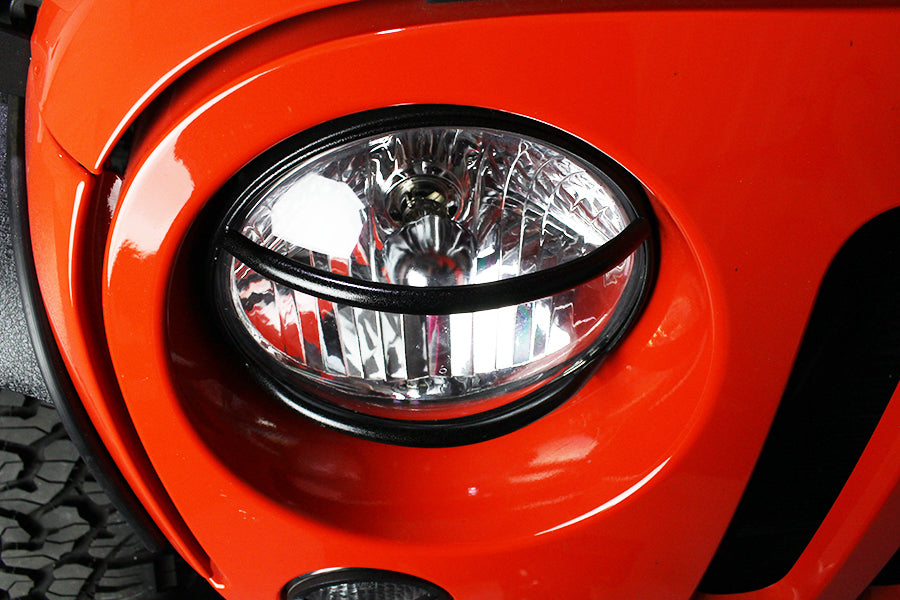 Kentrol 80573 Jeep JK Euro Headlight Guards Pair  07-18 Wrangler JK Textured Black Kentrol - Truck Part Superstore