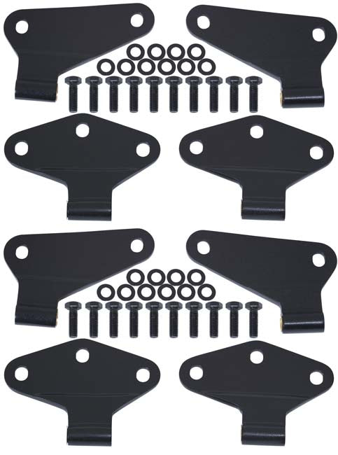 Kentrol 80581 Jeep JK Body Door Hinge Set 8 Pieces 4 Door 07-18 Wrangler JK Textured Black Kentrol - Truck Part Superstore