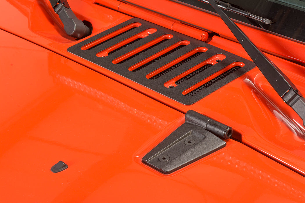 Kentrol 80588WHC Jeep JK Hood Kit Without Hood Catch 07-18 Wrangler JK Textured Black Kentrol - Truck Part Superstore