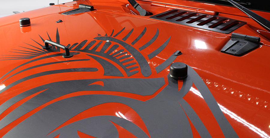 Kentrol 80588WHC Jeep JK Hood Kit Without Hood Catch 07-18 Wrangler JK Textured Black Kentrol - Truck Part Superstore