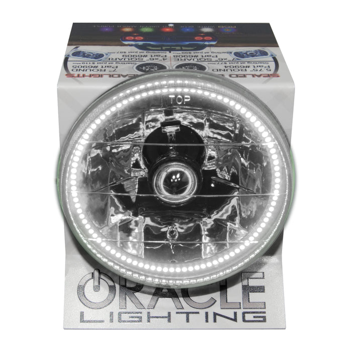 Oracle Lighting 8066-001 LED sealed beam with Halo kit display, comes with 1A power supply. - Truck Part Superstore