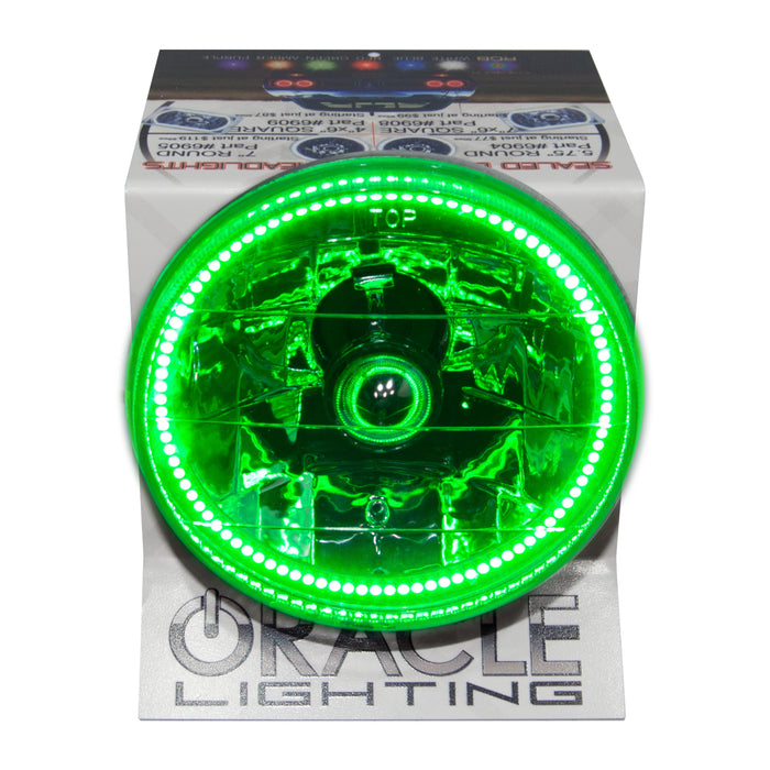 Oracle Lighting 8066-004 LED sealed beam with Halo kit display, comes with 1A power supply. - Truck Part Superstore
