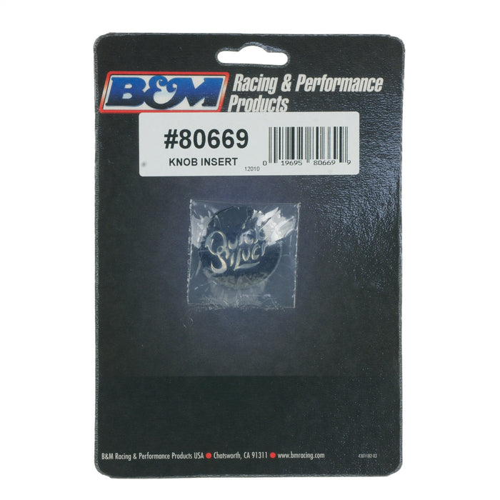 B&M 80669 Automatic Transmission Shift Knob Insert; For Console QuickSilver; - Truck Part Superstore