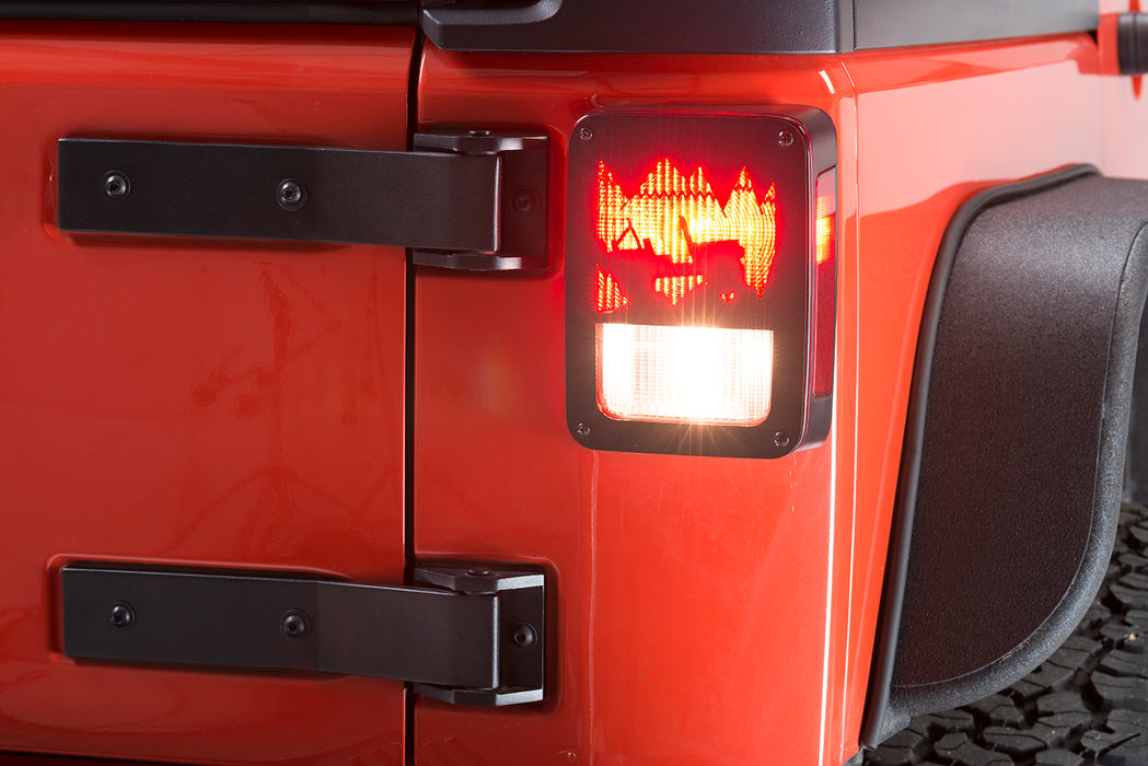 Kentrol 80702 Jeep JK Heritage Taillight Guard 07-18 Wrangler JK Textured Black Kentrol - Truck Part Superstore