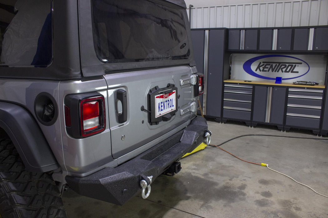 Kentrol 80718 Jeep JL Backside License Plate Mount Black 2018-Present Wrangler JL Kentrol - Truck Part Superstore