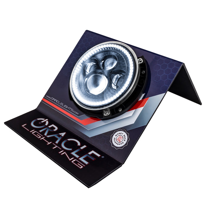 Oracle Lighting 8072-001 LED sealed beam with Halo kit display, comes with 1A power supply. - Truck Part Superstore