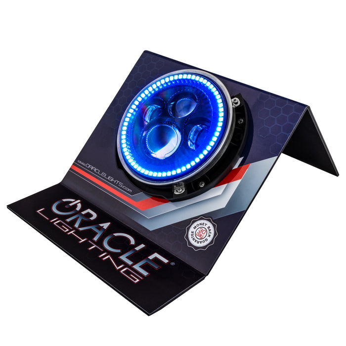 Oracle Lighting 8072-002 LED sealed beam with Halo kit display, comes with 1A power supply. - Truck Part Superstore