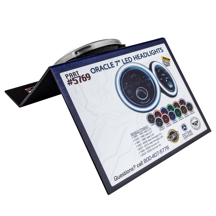 Oracle Lighting 8072-003 LED sealed beam with Halo kit display, comes with 1A power supply. - Truck Part Superstore