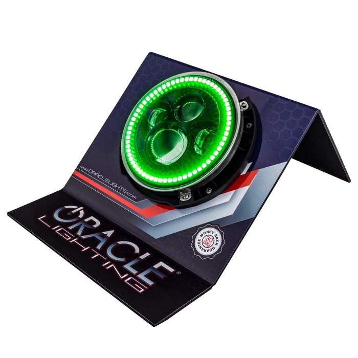 Oracle Lighting 8072-004 LED sealed beam with Halo kit display, comes with 1A power supply. - Truck Part Superstore