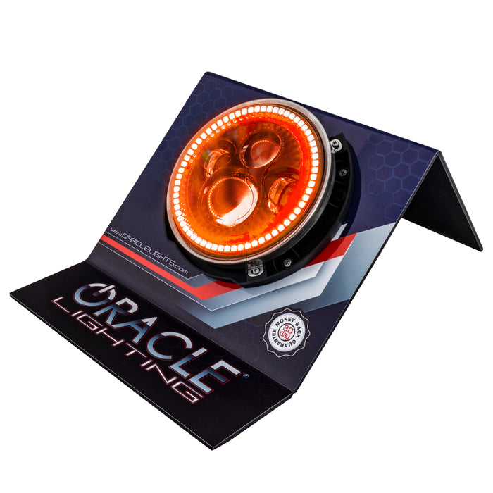 Oracle Lighting 8072-005 LED sealed beam with Halo kit display, comes with 1A power supply. - Truck Part Superstore