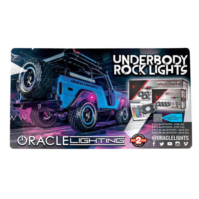 Oracle Lighting 8077-504 Neoprene Counter Mat 24in x 14in, Rock Light Design - Truck Part Superstore
