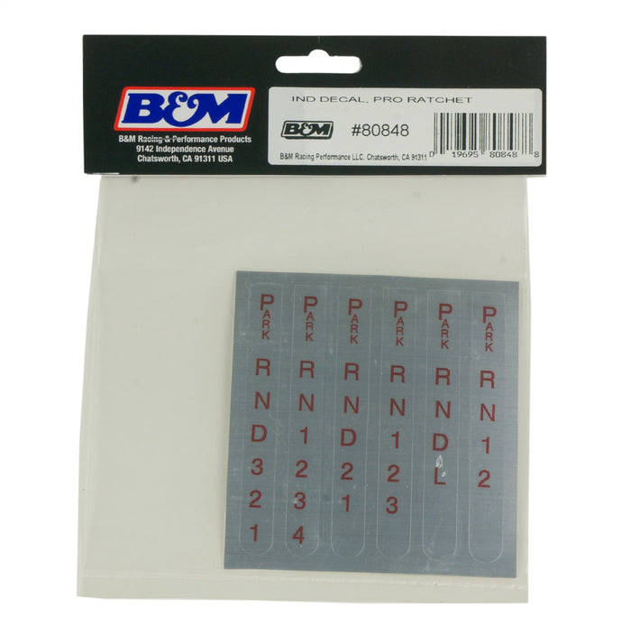 B&M 80848 Automatic Transmission Shift Indicator Window or Decal Reverse Pattern - Truck Part Superstore