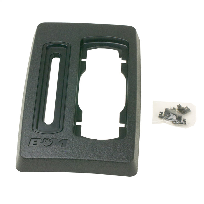 B&M 80893 Automatic Transmission Shift Top Cover; Black Plate; For Hammer; - Truck Part Superstore