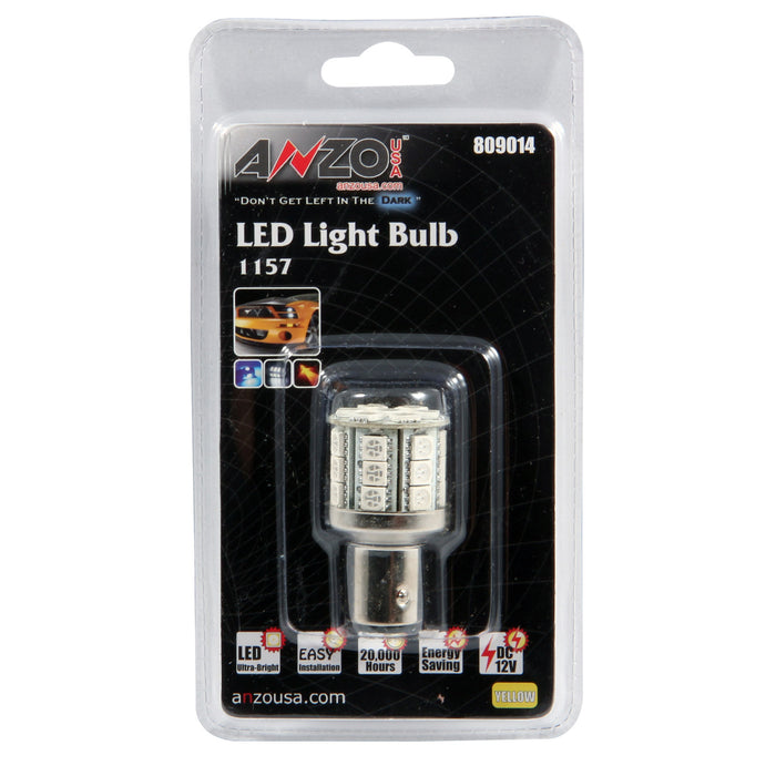 Anzo USA 809014 LED Replacement Bulb; 1157; 28 LEDs; 1 3/4 in. Tall; Amber; - Truck Part Superstore