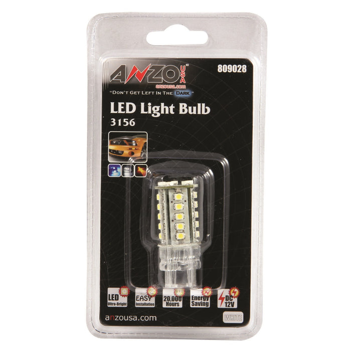 Anzo USA 809028 LED Replacement Bulb; 3156/3157; 30 LEDs; 1 3/4 in.Tall; White; - Truck Part Superstore