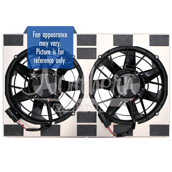 Northern Radiator Z40145 Dual 12 Inch 300W Brushless Fan/Shroud Combo - Truck Part Superstore