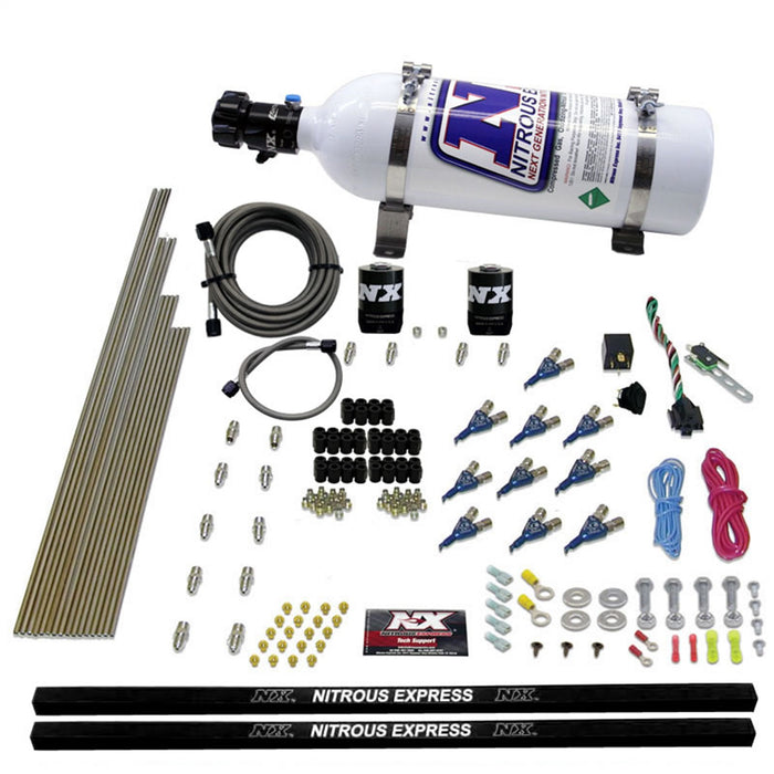 Nitrous Express 81000EFI-05 10-CYL PIRANHA NOZZLE DIRECT PORT SYSTEM W/5LB BOTTLE (250-500HP) - Truck Part Superstore