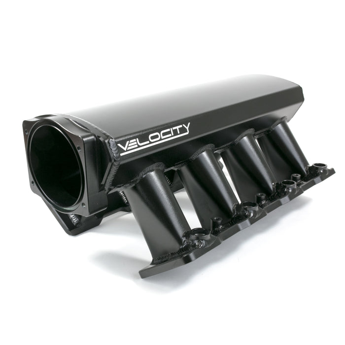 Top Street Performance 81002TBK Intake Manifold; TSP Velocity Fab. Aluminum Cathedral Port Hi-Ram; Black - Truck Part Superstore