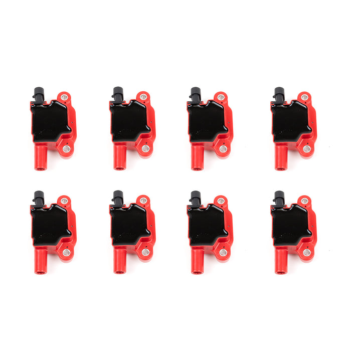 Top Street Performance 81015-8 Red LS2, LS3, LS7, LS9 Car Style 40,000 Volt Ignition Coils - Set of 8 - Truck Part Superstore